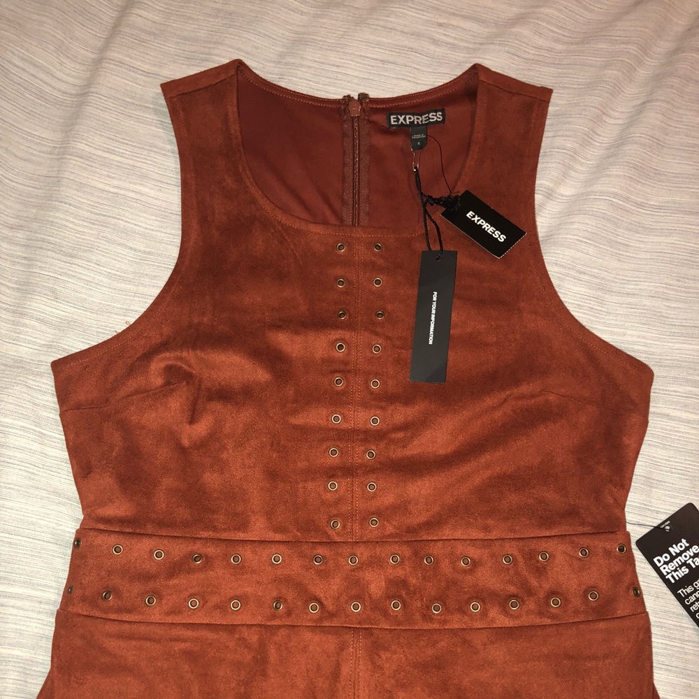 Express sleeveless suede dress